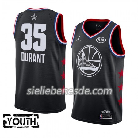 Kinder NBA Golden State Warriors Trikot Kevin Durant 35 2019 All-Star Jordan Brand Schwarz Swingman